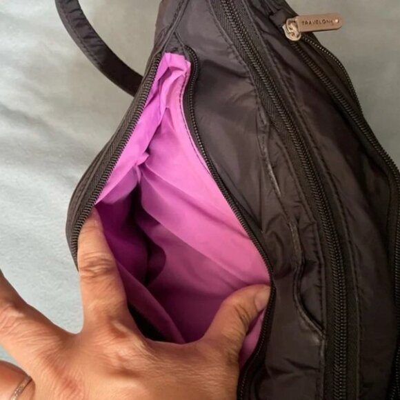 TRAVELON’s Anti-Theft Black Nylon Crossbody Bag - Picture 6 of 16